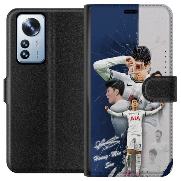 Yhteensopiva Lompakkokotelo Xiaomi 12 Pro Son Heung Min Tottenham Etelä-Korea Euroopan liigan voittaja jalkapallo maalintekijä älykäs pelaaja, jolla