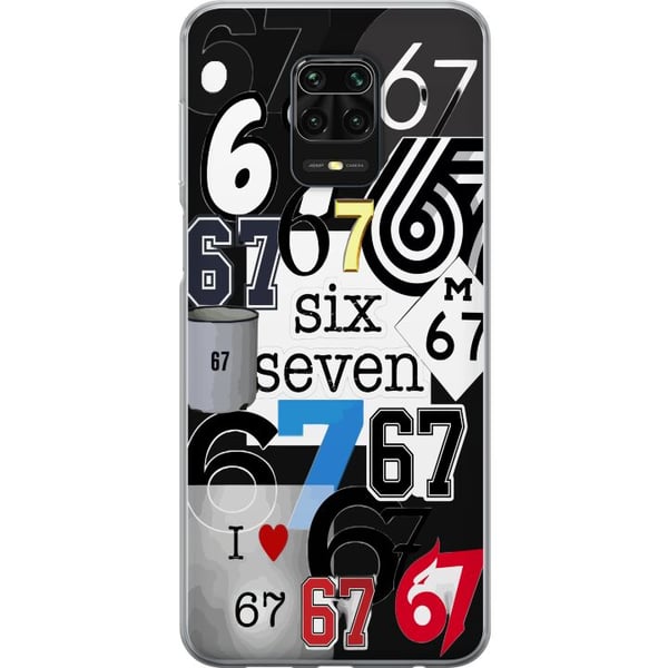 Kompatibel Mobilcover til Xiaomi Redmi Note 9S 67 meme six seven collage – viralt internetmeme i trendy 6–7-stil med moderne grafik og humoristisk ud