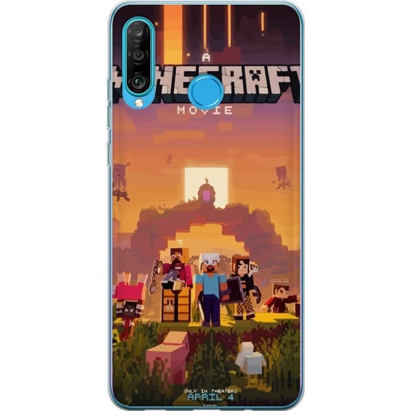 Kompatibel Mobilcover til Huawei P30 lite Minecraft Pixel Blok Bygningsspil