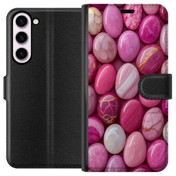 Kompatibel Tegnebogsetui til Samsung Galaxy S23+ Rosa marmorsten luksuriøst pastelmønster med blank overflade perfekt til moderne og chic design Kompatibel Tegnebogsetui til Samsung Galaxy S23+ Rosa marmorsten luksuriøst pastelmønster med blank overflade perfekt til moderne og chic design