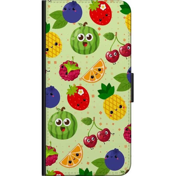 Kompatibelt Lommeboketui til Samsung Galaxy A03s Fruktmønster med ananas, melon og kirsebær, fargerikt design som sprer glede og sommerenergi