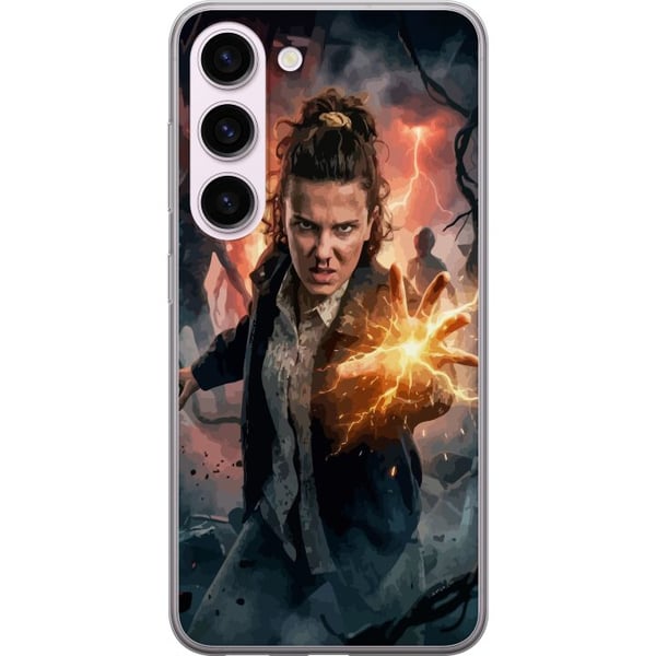 Kompatibel Mobilcover til Samsung Galaxy S23 Fantasyportræt af ung kvinde med lynenergi, mørk baggrund, dramatisk actionillustration Kompatibel Mobilcover til Samsung Galaxy S23 Fantasyportræt af ung kvinde med lynenergi, mørk baggrund, dramatisk actionillustration