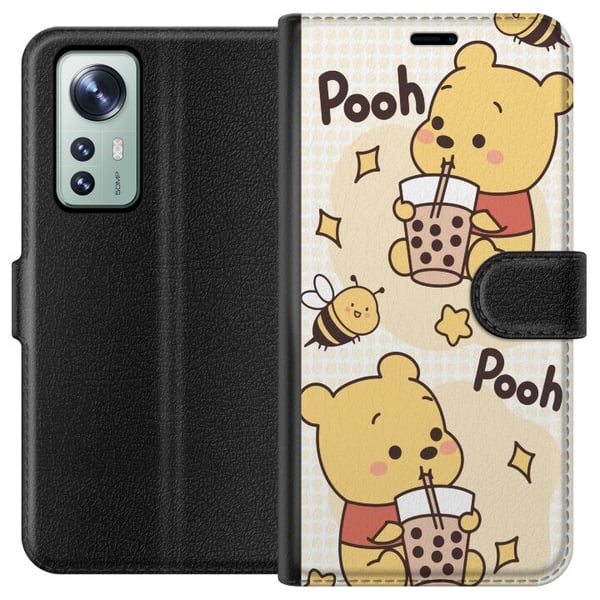 Yhteensopiva Lompakkokotelo Xiaomi 12 Nalle Pooh - klassinen karhumotiivi uudessa tulkinnassa