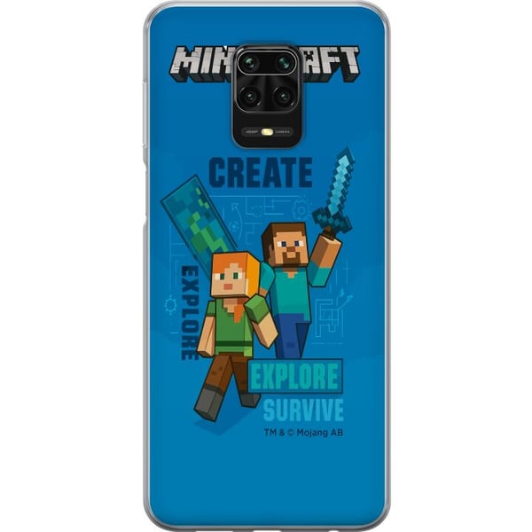 Kompatibel Mobilcover til Xiaomi Redmi Note 9S Minecraft Huler