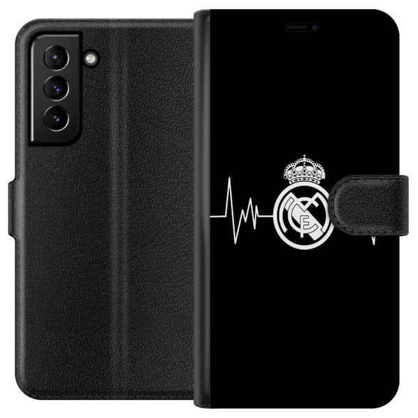 Kompatibelt Lommeboketui til Samsung Galaxy S21+ 5G Real Madrid CF Kompatibelt Lommeboketui til Samsung Galaxy S21+ 5G Real Madrid CF