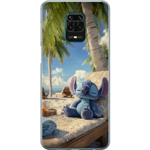 Kompatibelt Mobildeksel til Xiaomi Redmi Note 9 Pro Stitch Disney-figur med tropisk strandmotiv