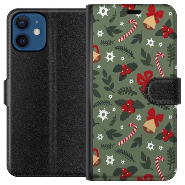 Kompatibelt Lommeboketui til Apple iPhone 12 God Jul mønster