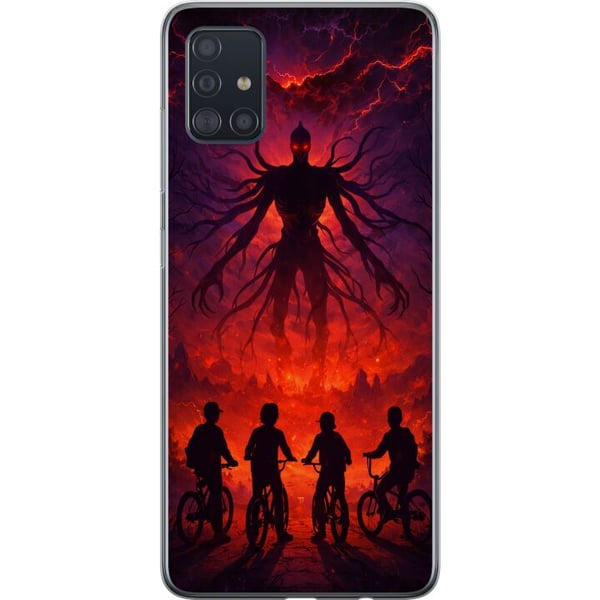 Yhteensopiva Puhelinkuori Samsung Galaxy A51 Stranger Thingsistä inspiroitunut synkkä fantasiahenkinen kuvitus, jossa on yliluonnollinen olento, sala