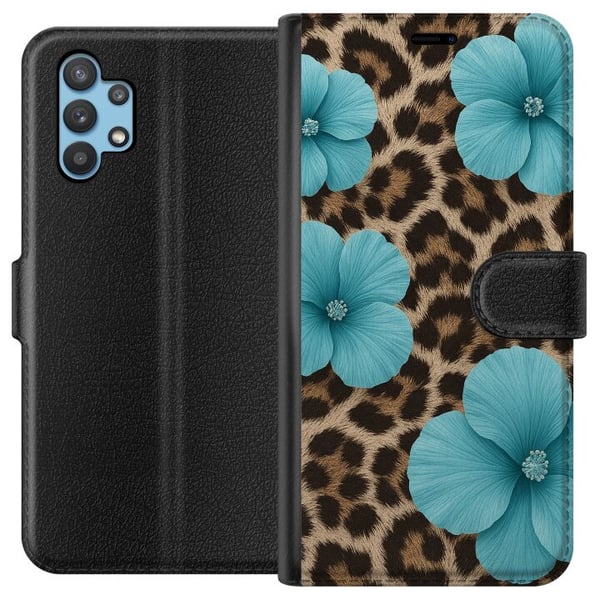 Kompatibelt Plånboksfodral till Samsung Galaxy A32 5G Blossom Beast Kompatibelt Plånboksfodral till Samsung Galaxy A32 5G Blossom Beast