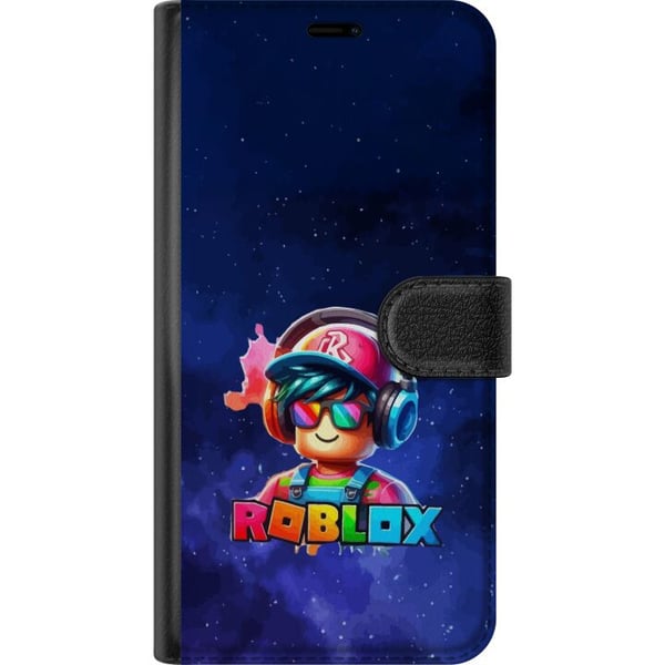Kompatibelt Lommeboketui til Samsung Galaxy S21 Roblox Space Explorer-design futuristisk romtema med fargerike detaljer spillfølelse og neonlys i blå