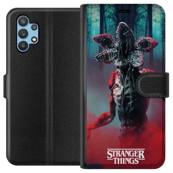 Kompatibelt Plånboksfodral till Samsung Galaxy A32 5G Stranger Things Monster