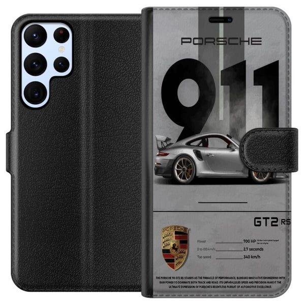 Kompatibelt Plånboksfodral till Samsung Galaxy S22 Ultra 5G Porsche 911