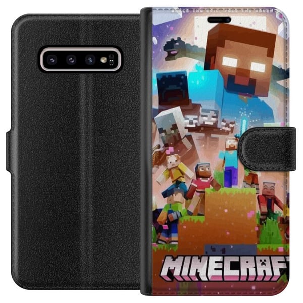 Kompatibelt Plånboksfodral till Samsung Galaxy S10+ Minecraft