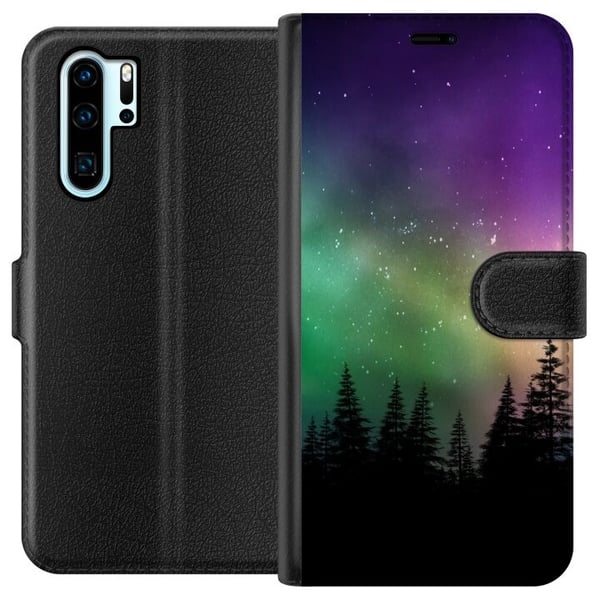 Kompatibelt Plånboksfodral till Huawei P30 Pro Northern Lights