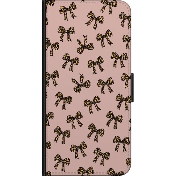 Kompatibel Tegnebogsetui til Motorola Moto G9 Play Leopardmønstrede sløjfer lyserød baggrund mode piget sød retro mønster mode mønster stilfuld dekor