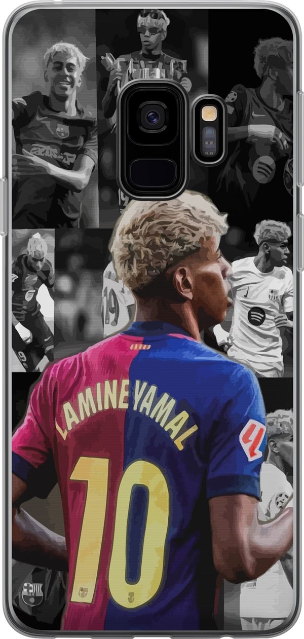 Kompatibelt Mobilskal till Samsung Galaxy S9 FCB Yamal Barcelona framtidens fotbollsstjärna