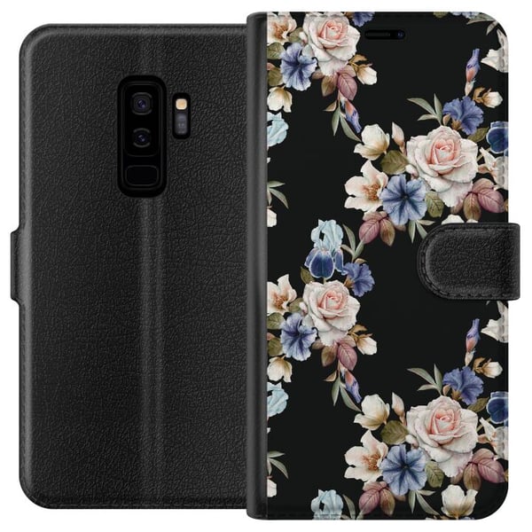 Kompatibelt Plånboksfodral till Samsung Galaxy S9+ Blommor Kompatibelt Plånboksfodral till Samsung Galaxy S9+ Blommor