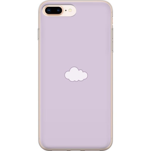 Kompatibel Mobilcover til Apple iPhone 8 Plus Lilla Sky - minimalistisk sky på lilla baggrund Kompatibel Mobilcover til Apple iPhone 8 Plus Lilla Sky - minimalistisk sky på lilla baggrund