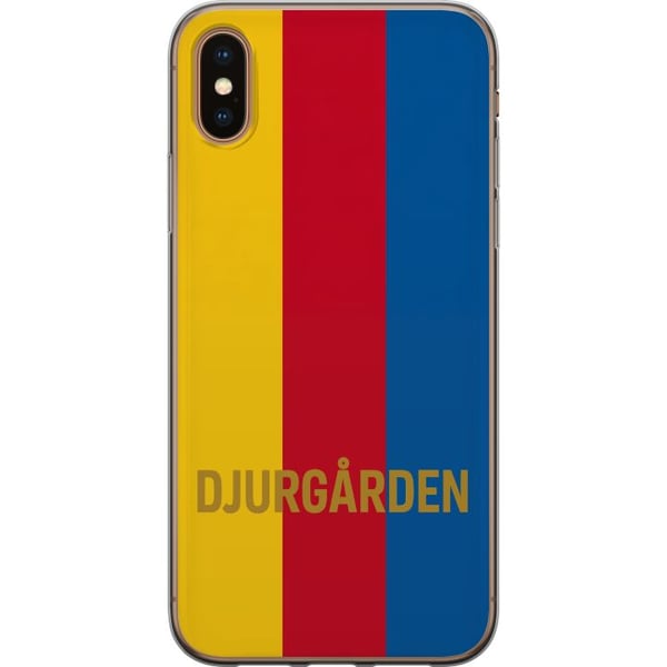 Yhteensopiva Puhelinkuori Apple iPhone XS Djurgården – jalkapallo Yhteensopiva Puhelinkuori Apple iPhone XS Djurgården – jalkapallo