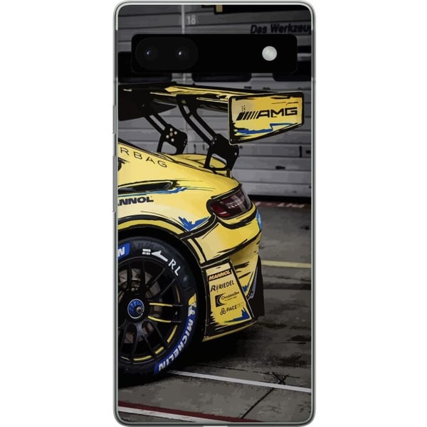 Yhteensopiva Puhelinkuori Google Pixel 6a AMG Mercedes juliste kilpa-ajo urheiluauto keltainen luksus autoala saksalainen brändi moottoriurheilu auto