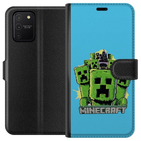 Kompatibelt Lommeboketui til Samsung Galaxy S10 Lite Minecraft Creeper-armé i tegneseriestil – grønn Creeper-illustrasjon med klassisk Minecraft-tema Kompatibelt Lommeboketui til Samsung Galaxy S10 Lite Minecraft Creeper-armé i tegneseriestil – grønn Creeper-illustrasjon med klassisk Minecraft-tema