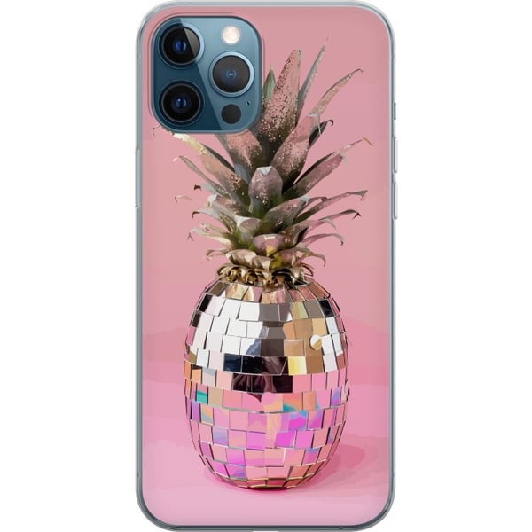 Yhteensopiva Puhelinkuori Apple iPhone 12 Pro Disco Pineapple ananas peilimosaiikissa pop-taide vaaleanpunainen tausta kimalteleva trooppinen design Yhteensopiva Puhelinkuori Apple iPhone 12 Pro Disco Pineapple ananas peilimosaiikissa pop-taide vaaleanpunainen tausta kimalteleva trooppinen design
