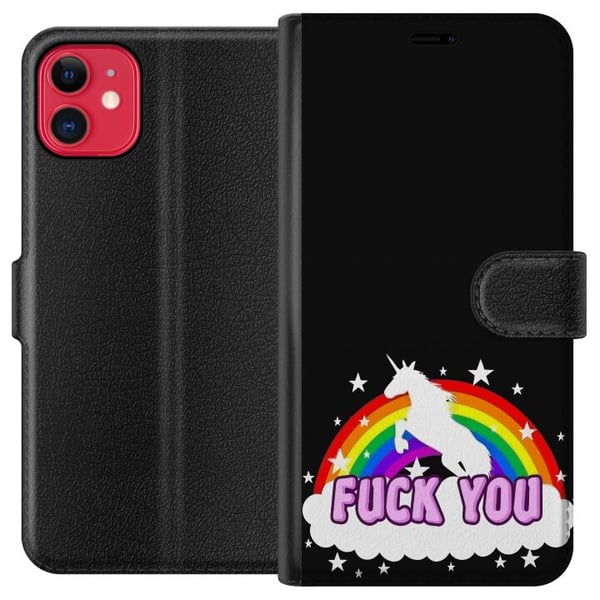 Kompatibel Tegnebogsetui til Apple iPhone 11 Enhjørning Regnbue Kompatibel Tegnebogsetui til Apple iPhone 11 Enhjørning Regnbue
