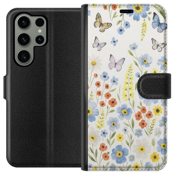 Kompatibelt Lommeboketui til Samsung Galaxy S23 Ultra Sommerblomster Kompatibelt Lommeboketui til Samsung Galaxy S23 Ultra Sommerblomster