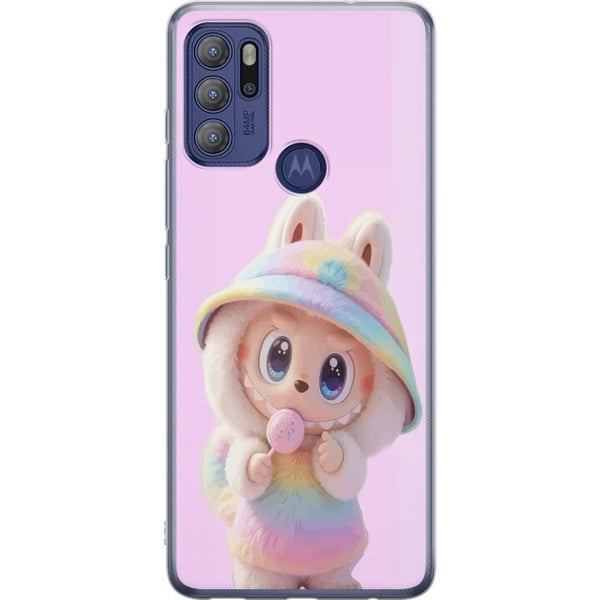 Kompatibel Mobilcover til Motorola Moto G60S Rainbow Bunny Cutie – sødt motiv med pastelfarver og sød figur i hættetrøje