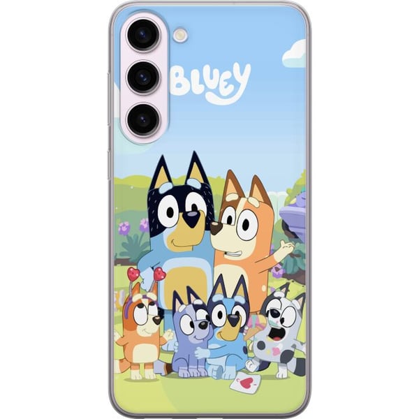 Kompatibel Mobilcover til Samsung Galaxy S23+ Bluey mobilcover med hele familien i farverigt design Kompatibel Mobilcover til Samsung Galaxy S23+ Bluey mobilcover med hele familien i farverigt design