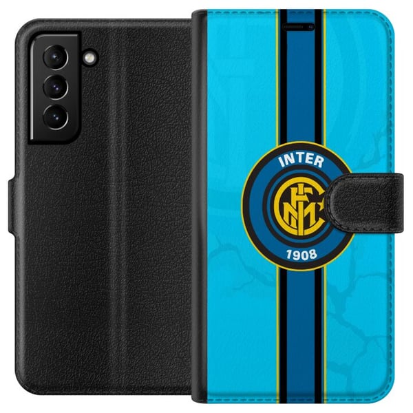Kompatibelt Lommeboketui til Samsung Galaxy S21+ 5G Inter Milan Kompatibelt Lommeboketui til Samsung Galaxy S21+ 5G Inter Milan