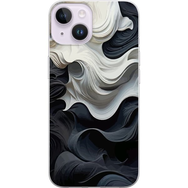 Yhteensopiva Puhelinkuori Apple iPhone 14 Plus Silkki Musta/Valkoinen