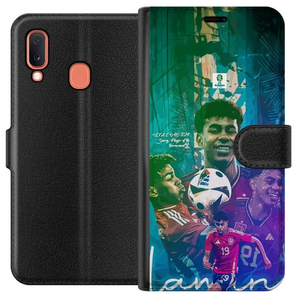 Kompatibelt Lommeboketui til Samsung Galaxy A20e Lamine Yamal-fotballmotiv med Barcelona- og Spania-inspirasjon i fargerik stil Kompatibelt Lommeboketui til Samsung Galaxy A20e Lamine Yamal-fotballmotiv med Barcelona- og Spania-inspirasjon i fargerik stil