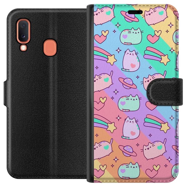 Kompatibelt Plånboksfodral till Samsung Galaxy A20e Unicorn Katt Kompatibelt Plånboksfodral till Samsung Galaxy A20e Unicorn Katt