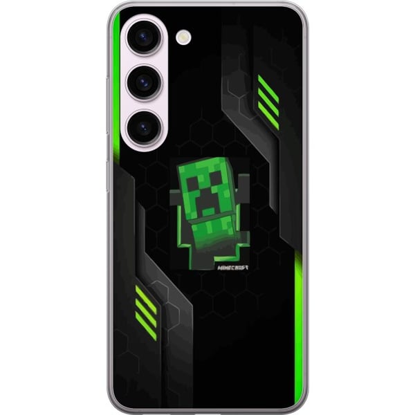 Kompatibel Mobilcover til Samsung Galaxy S23 Grøn pixelbaseret, creeperlignende spilillustration i futuristisk neonstil til gamingrum Kompatibel Mobilcover til Samsung Galaxy S23 Grøn pixelbaseret, creeperlignende spilillustration i futuristisk neonstil til gamingrum