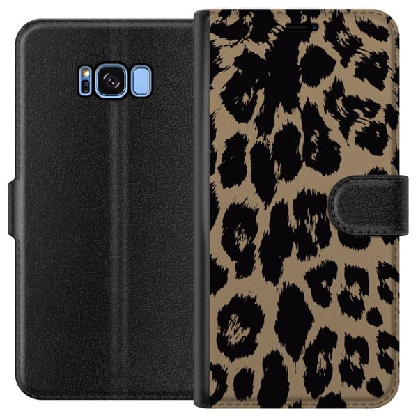 Kompatibelt Plånboksfodral till Samsung Galaxy S8 Leopard Kompatibelt Plånboksfodral till Samsung Galaxy S8 Leopard