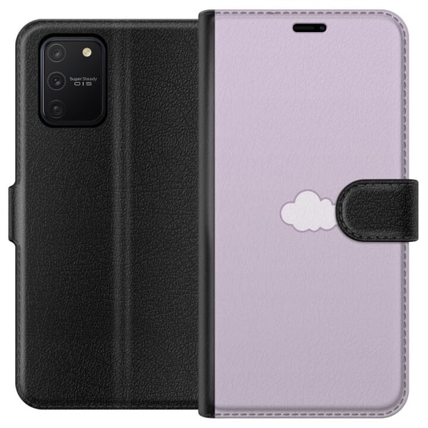 Kompatibelt Lommeboketui til Samsung Galaxy S10 Lite Lilla Sky - minimalistisk sky på en lilla bakgrunn Kompatibelt Lommeboketui til Samsung Galaxy S10 Lite Lilla Sky - minimalistisk sky på en lilla bakgrunn