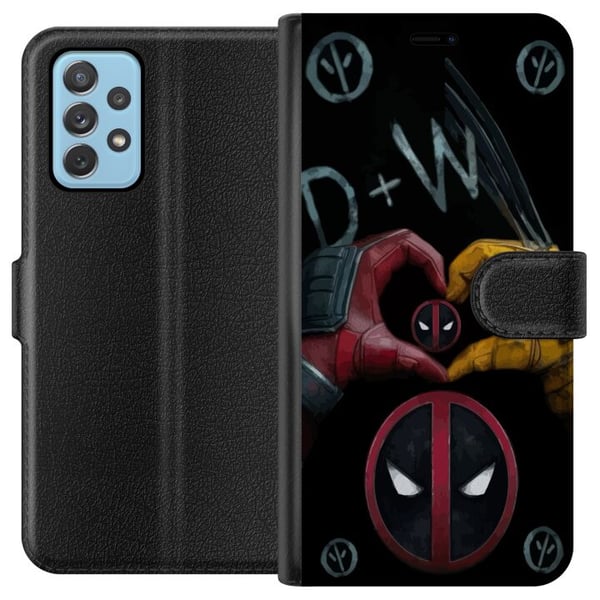 Kompatibelt Plånboksfodral till Samsung Galaxy A52 5G Deadpool & Wolverine Kärlek