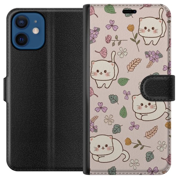Kompatibel Tegnebogsetui til Apple iPhone 12 Katte