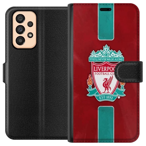 Yhteensopiva Lompakkokotelo Samsung Galaxy A33 5G Liverpool FC - Klassinen jalkapallourheilu Punaisena