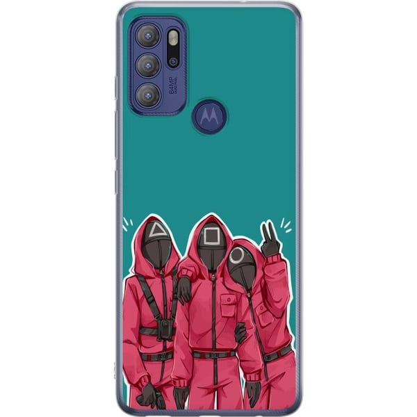 Kompatibel Mobilcover til Motorola Moto G60S Squid Game Karaktärer Grafisk Design Seriefigurer Populär