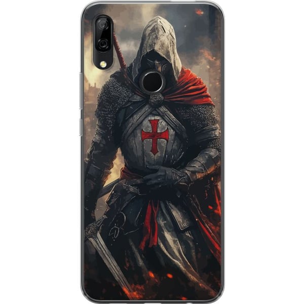 Kompatibelt Mobildeksel til Huawei P Smart Z tempelridder korsridder korsfarer kriger middelalderrustning kors sverd fantasy kjemper plakatdesign