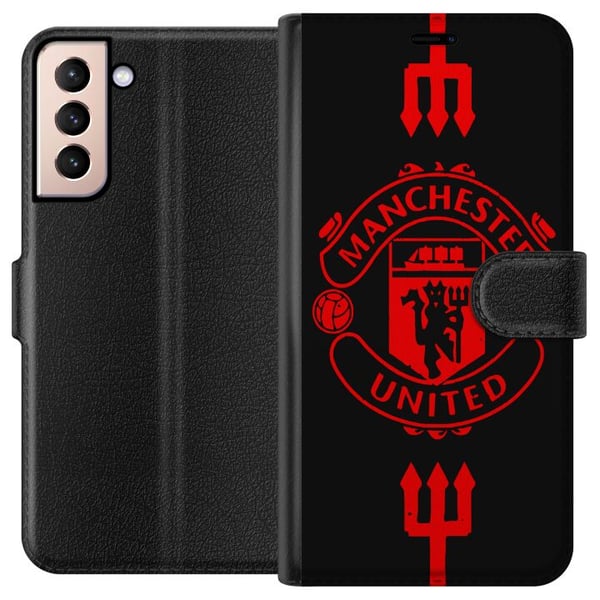 Kompatibelt Lommeboketui til Samsung Galaxy S21 ManchesterUnited Kompatibelt Lommeboketui til Samsung Galaxy S21 ManchesterUnited