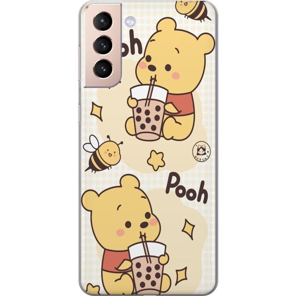 Kompatibelt Mobildeksel til Samsung Galaxy S21 Nalle Pooh stil - klassisk bjørnemotiv i en ny tolkning