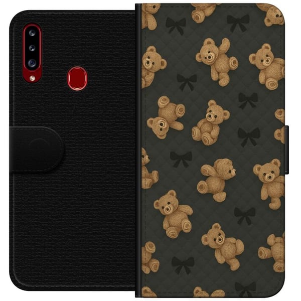 Kompatibelt Plånboksfodral till Samsung Galaxy A20s Teddy Hugs