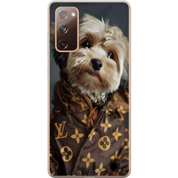 Kompatibel Mobilcover til Samsung Galaxy S20 FE Lille hund i luksusjakke, elegant og sjovt design til modeelskere og hundeejere med stil
