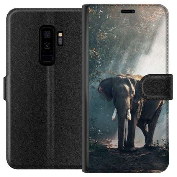 Kompatibelt Lommeboketui til Samsung Galaxy S9+ Elefant Kompatibelt Lommeboketui til Samsung Galaxy S9+ Elefant