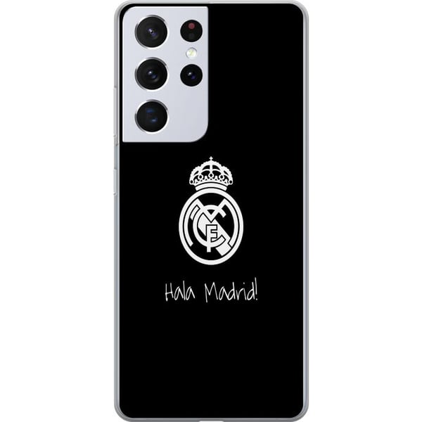 Kompatibelt Mobildeksel til Samsung Galaxy S21 Ultra 5G Real Madrid Emblem Fotboll Stolthet Vit Guld Klubbmärke Kompatibelt Mobildeksel til Samsung Galaxy S21 Ultra 5G Real Madrid Emblem Fotboll Stolthet Vit Guld Klubbmärke
