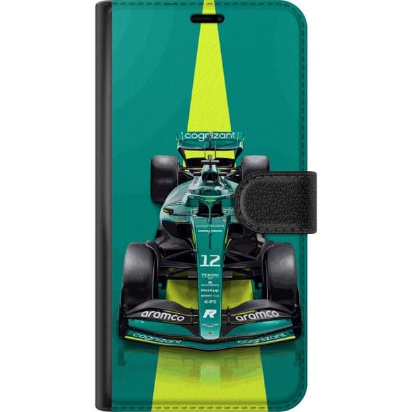 Kompatibel Tegnebogsetui til Samsung Galaxy S23 Ultra Grøn formelbil i moderne racingdesign med stilren studiefølelse