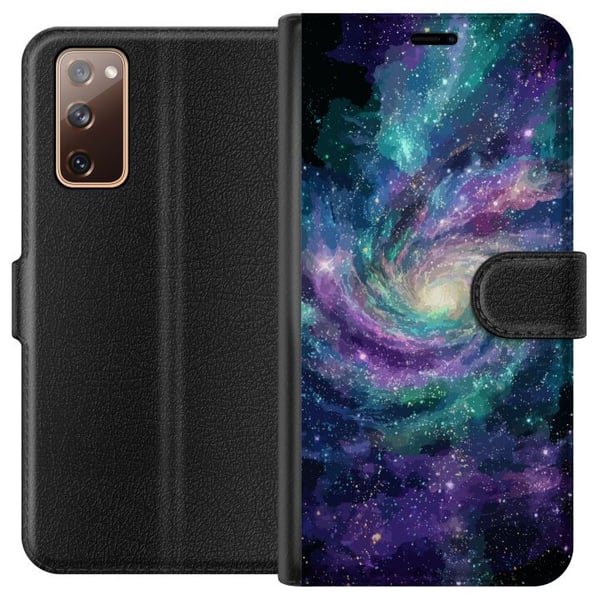 Kompatibel Tegnebogsetui til Samsung Galaxy S20 FE Farvestrålende spiralgalakse i rummet med stjerner tåger og kosmisk lys